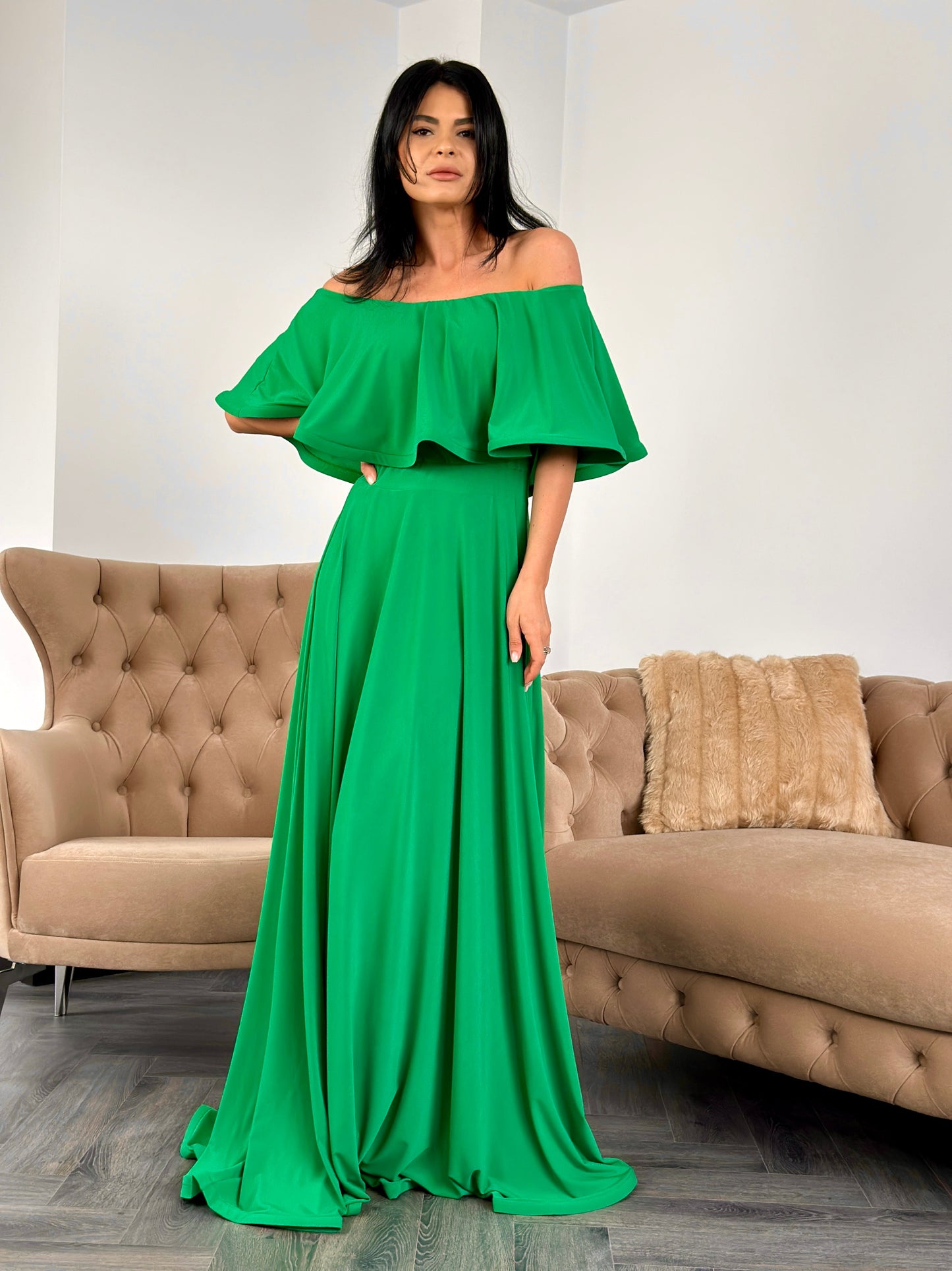 Rochie Lunga ELIZA - Green Apple