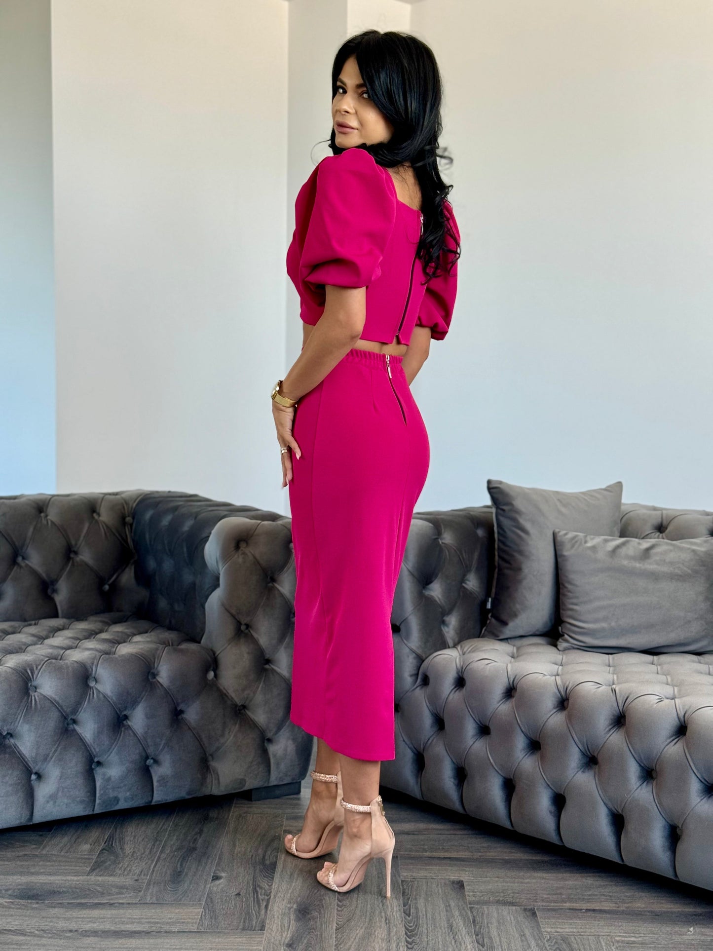 Costum Bianca - Viva Magenta