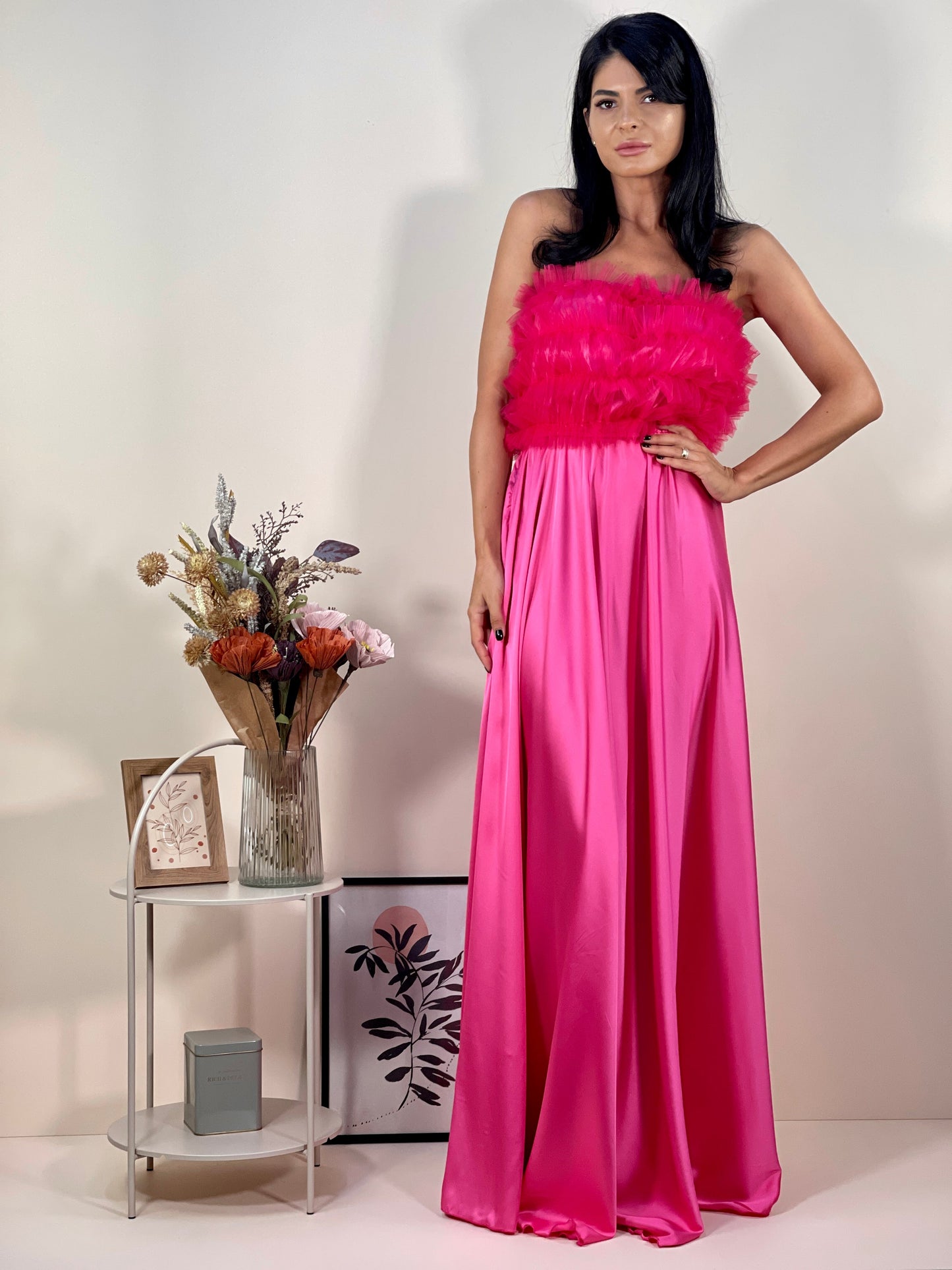 Rochie Tiffany - Roz Fucsia