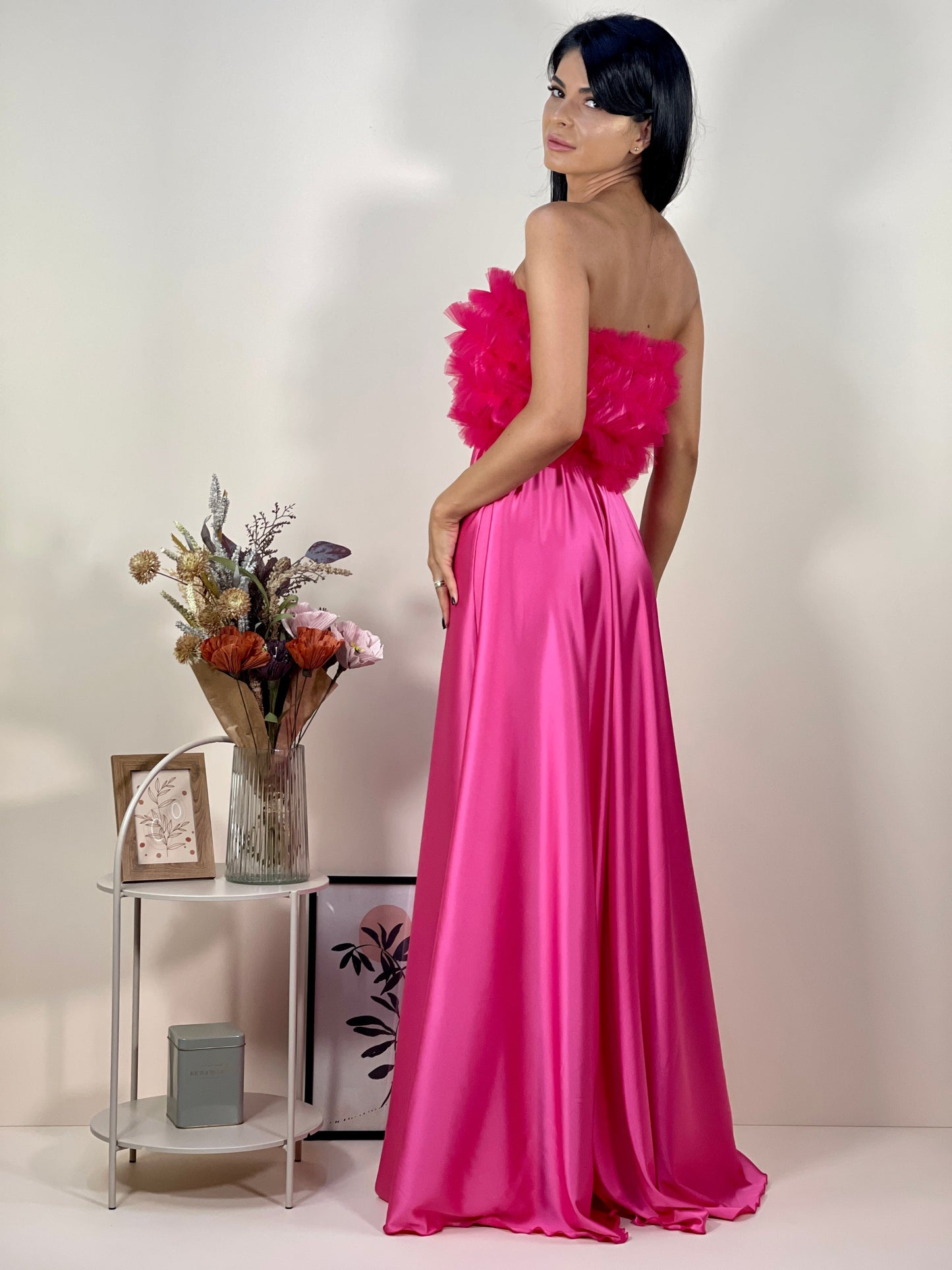 Rochie Tiffany - Roz Fucsia