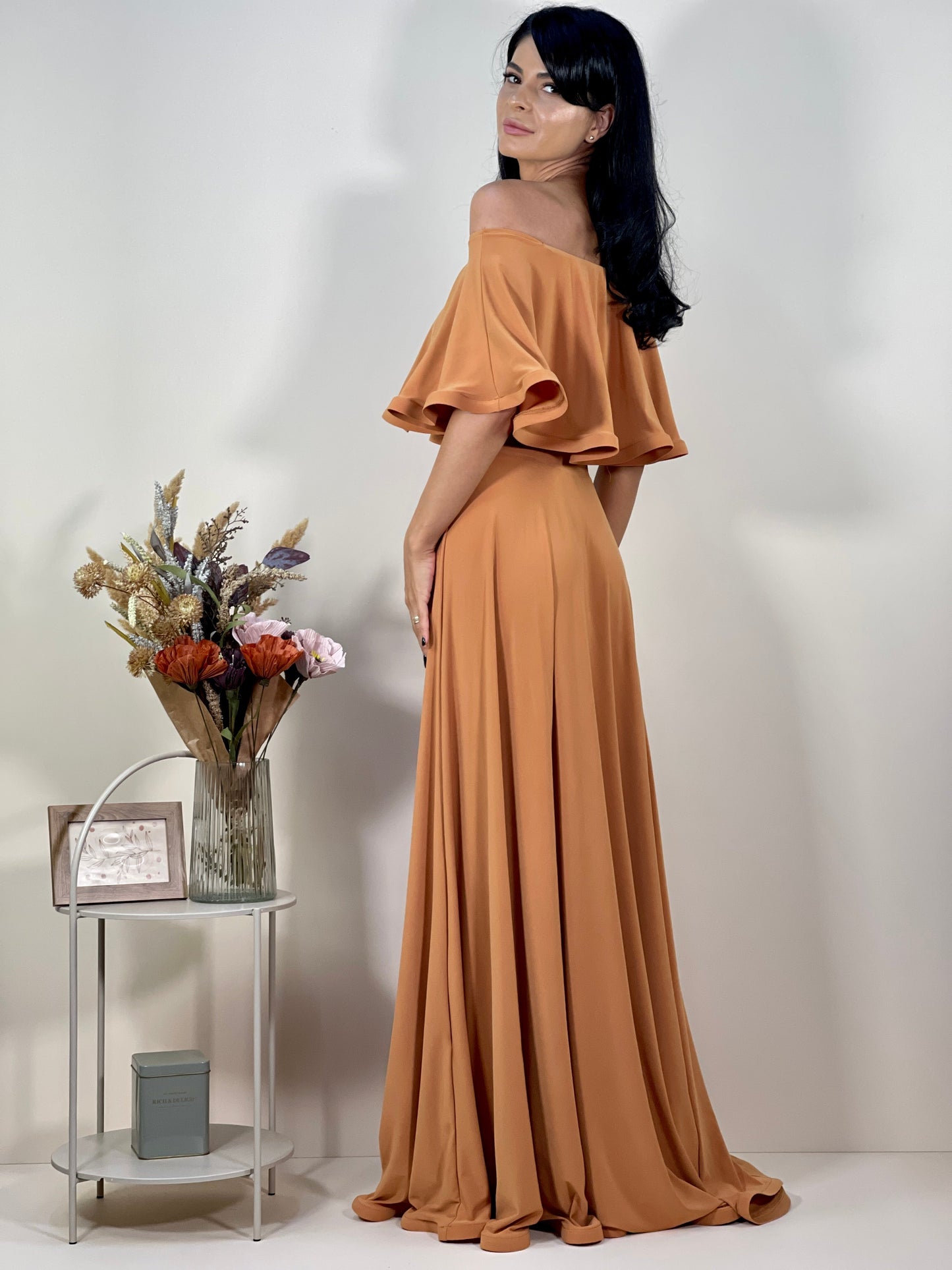 Rochie Lunga ELIZA  - Floare de Toamna