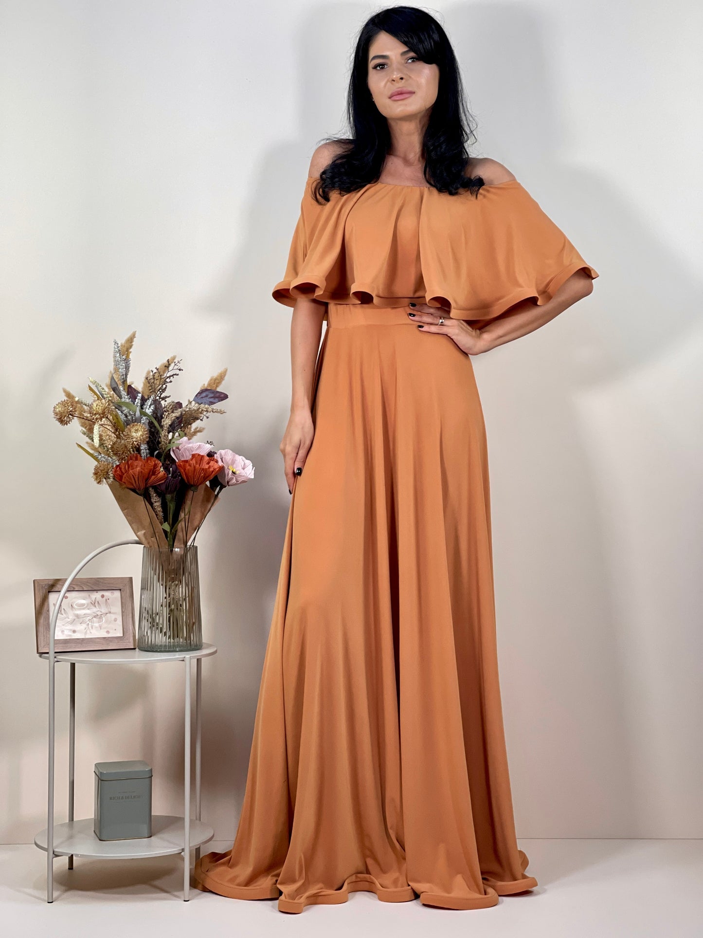 Rochie Lunga ELIZA  - Floare de Toamna