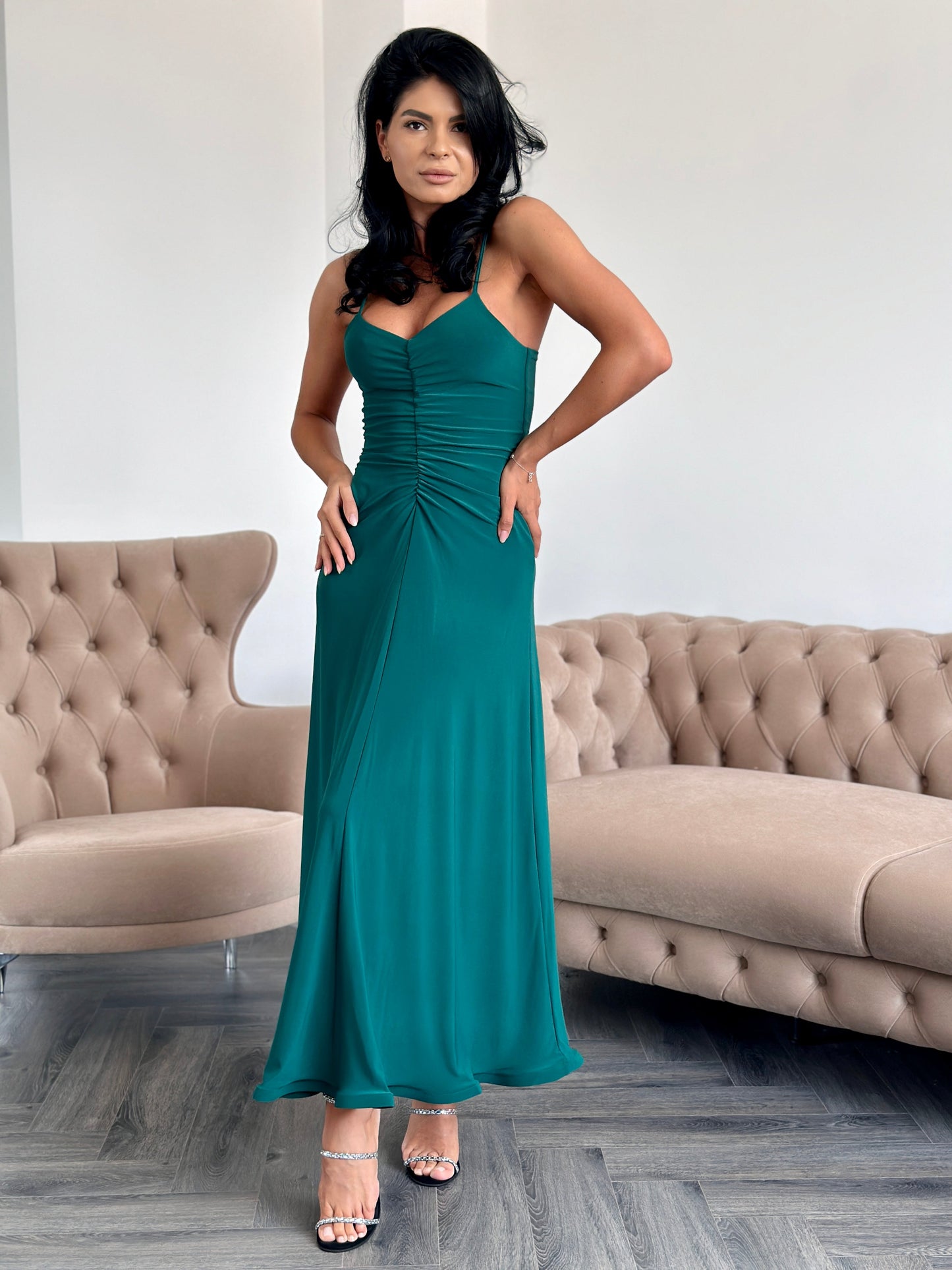 Rochie Celine - Verde Brad