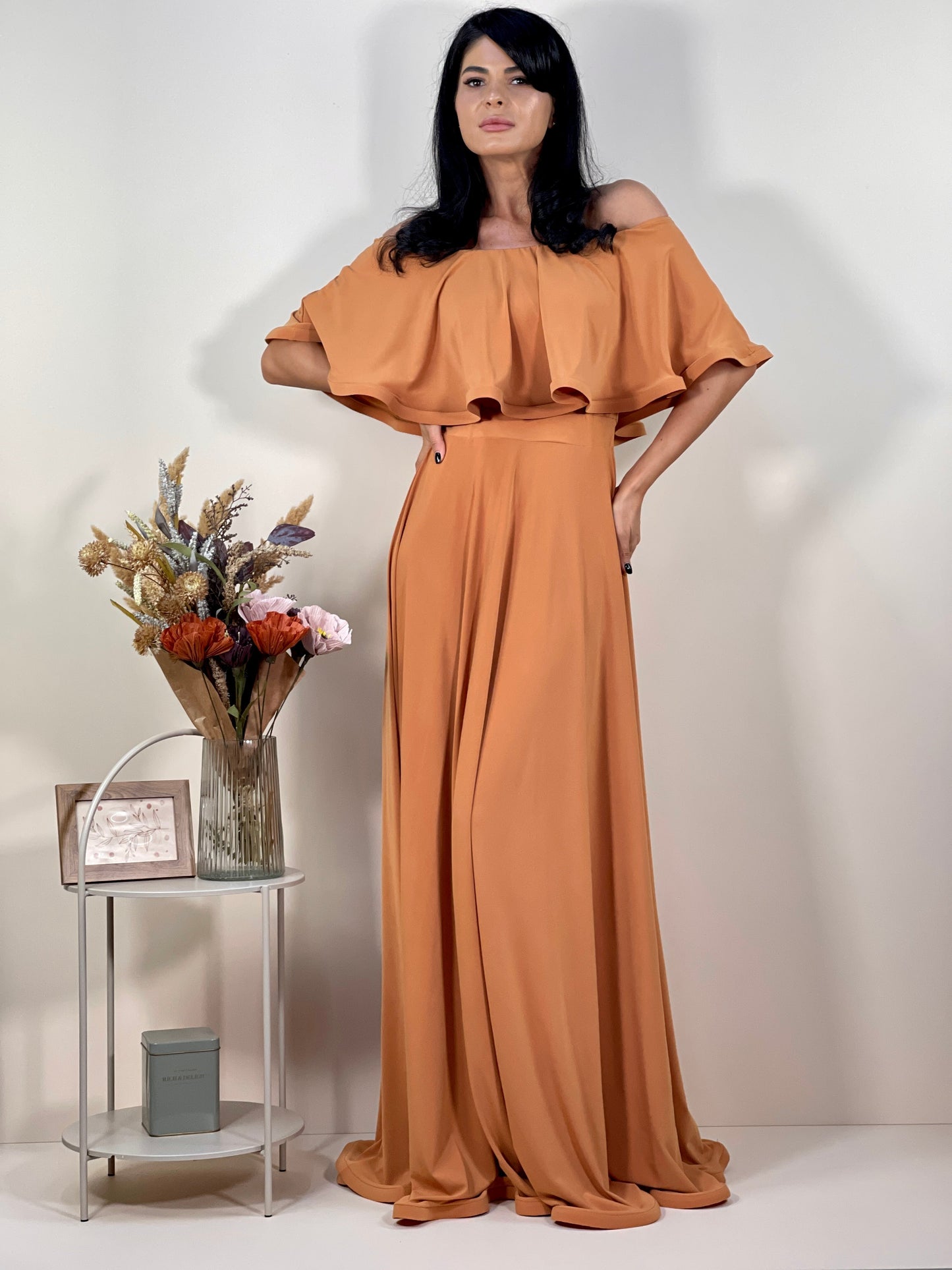 Rochie Lunga ELIZA  - Floare de Toamna